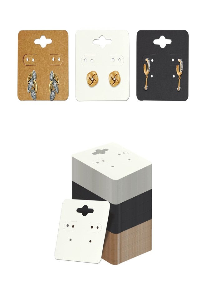 DEEPTAGS Jewellery Display Cards Tag for Necklace, Jewelry, Bracelet in Black|Brown|White, 300 PCS - Image 1